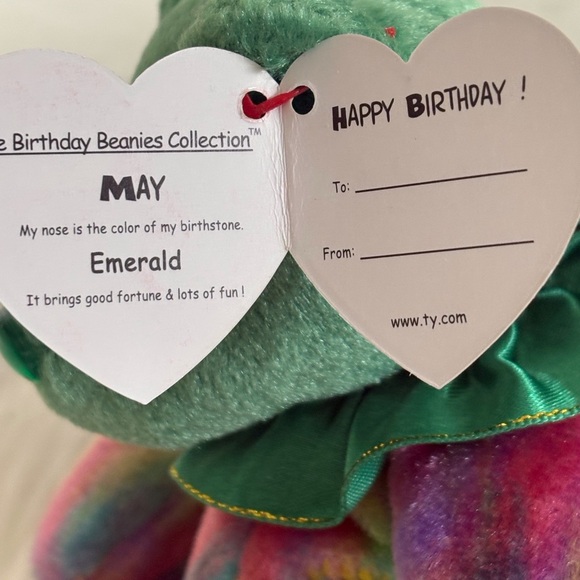 Ty May Emerald Multicolor Birthday Beanie with Green Accents - Picture 4 of 4